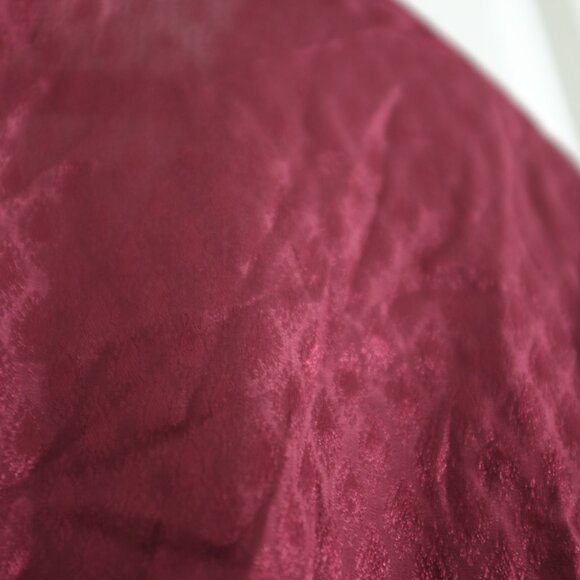 Band of Gypsies Burgundy Satin Wrap Blouse with Flutter Sleeves Size M - Picture 7 of 11